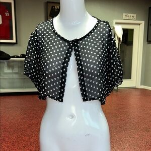 Torrid Polka Dot Sheer Black Camisole